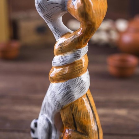 Souvenir tree "Coliding cats" 19x4x11 cm-4