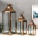 Summary metal, glass Lantern "Points" copper nr 3 pcs 55x18x18 37.5x14.5x14.5 26x10x10 cm