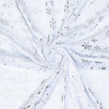 Velura flap with New Year's application "Small Snowflakes", 50 × 50 cm