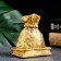 Figure "Bag for good luck" gold, 10x6x7.5cm