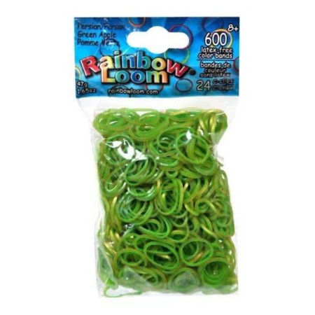 Rainbow loom bracelet rubber bands, Persian collection, green apple