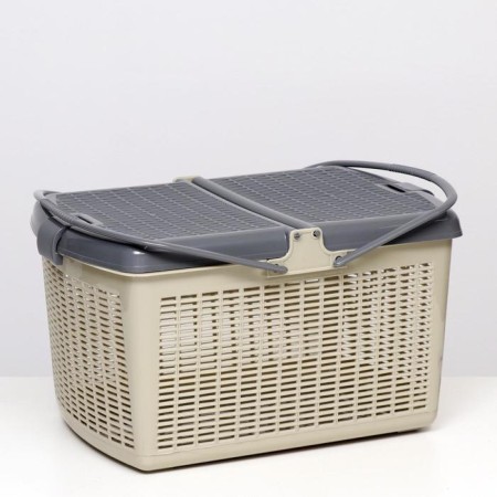 Basket 47x36x27.5 cm, gray