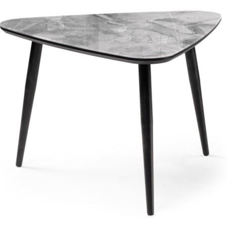 Ramsi coffee table marble gray metal, black 60x60x41 cm-3