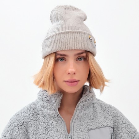 Women's hat minku, gray color, rr 56-58