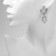 Earrings with the removable element "Transformer" beads of pearls, white color in silver