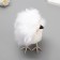 Fluffy "Slovy in sparkles" white 9x11x16 cm