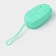 Silicone brush for the body with foam rubber "Mouse", green color