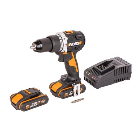 Drill-shuruvret Battery Battery Worx WX352, 20 V, 60 Nm, 2x2 Ah, case-6