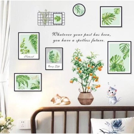 Stick plastic interior color "posters with leaves" 60x90 cm