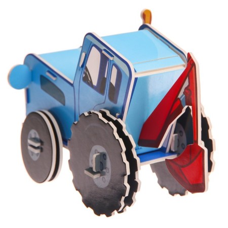 3D designer made of foam card, blue tractor, 2 sheets-5