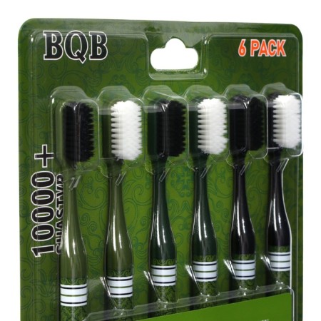 Set of 6 toothbrushes, 10,000 bristles, green, soft stiffness-2