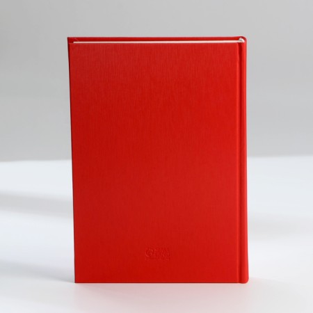 Deliciper of Leduced A5, 160 liters. Solid cover. Leatherette. Red. Cream block-10