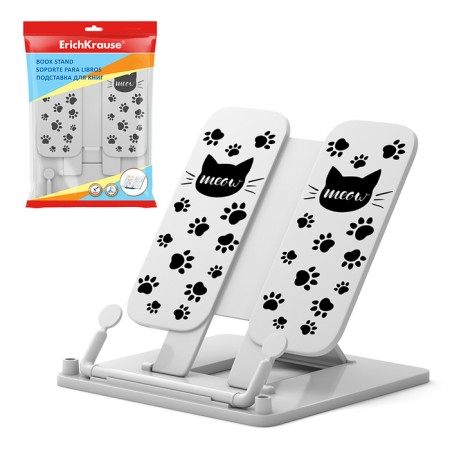Book stand plastic, Erichkrause, Meow, White