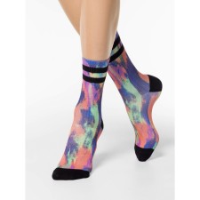 Extended women's socks with CONTE ELEGANT FANTASY ASSORTED, size 23-25, assorted color