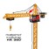 Building crane, remote control, height 1.8 m