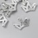 Decor for creativity Metal "Crown" silver, rhinestones 1.4x2 cm