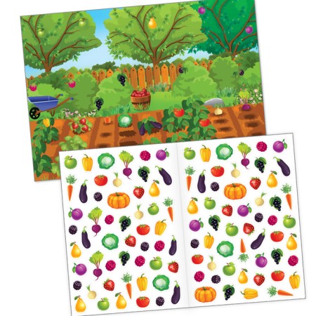 Stickers reusable "World around me", set 2 pcs., A4 format-3