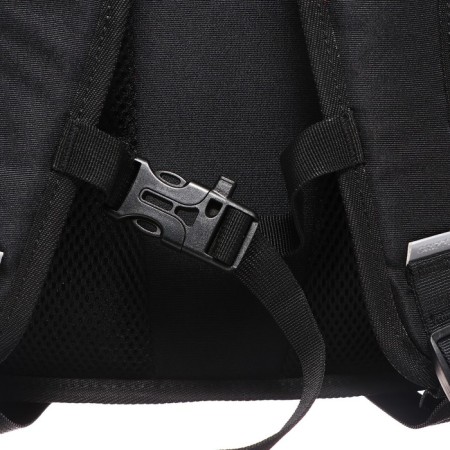 Youth backpack 42 x 31 x 22 cm, Grizzly, ergonomic back, laptop compartment, black/red-7
