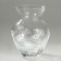 Vase for flowers "Flowers" glass, transparent, 26 cm.