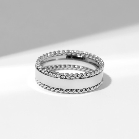 Ring Xuping style, color silver, size 17-1