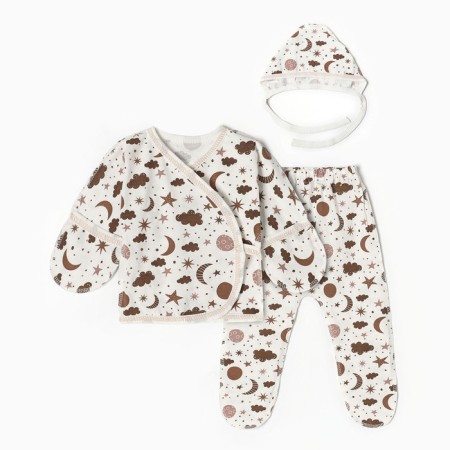 Kit for newborns, milk/stars, height 62 cm