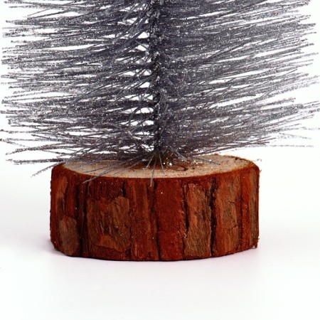 New Year's decor "Fir tree in silver color with sparkles" 8 × 8 × 30 cm-2
