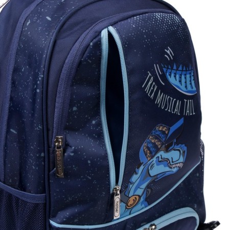 School backpack 42 x 29 x 12 cm, ergonomic back, laptop department, Hatber Sreet "My friend Dino", blue-5