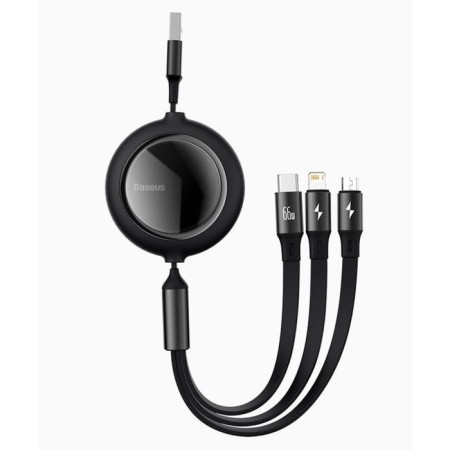 3 in 1 baseus cable, 3.5 a, microUSB/type-C/Lightning-USB, 1.1 m, black-1