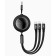 3 in 1 baseus cable, 3.5 a, microUSB/type-C/Lightning-USB, 1.1 m, black