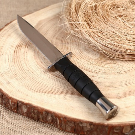 Light hiking knife "Admiral -2" steel - 65x13, handle - steel / rubber, 24 cm-2