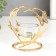 Summary metal, glass for 1 candle "Heart with butterflies" d-4 cm gold 7.5x10x10 cm