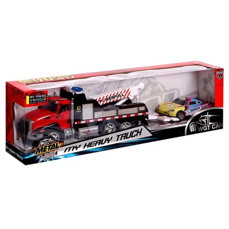 Metal truck "Evaciatorial", with a machine, light and sound, inertia, mix-7