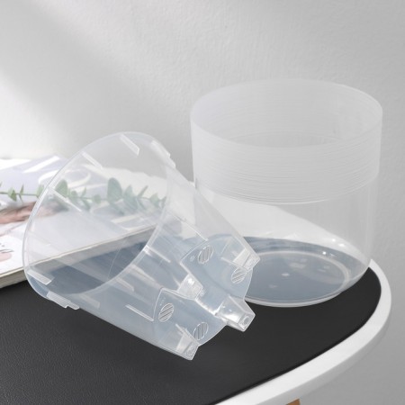 Kashpo for flowers with an insert "Linel", 2.7 l, d = 16 cm, h = 16 cm, transparent-1