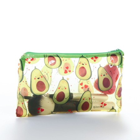 Cosmetic bag-penete on zipper, PVC, green color-4