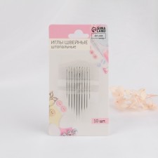 Sewing needles “Assorted”, D = 0.5 / 0.6 / 0.7 / 0.8 mm, 3 - 5.1 cm, 10 pcs