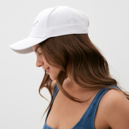 Women's cap with embroidery MIST SMILE, White, p. 56-58-2