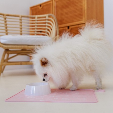 Silicone rug for a bowl "Pattern", 30x40 cm, pink-7