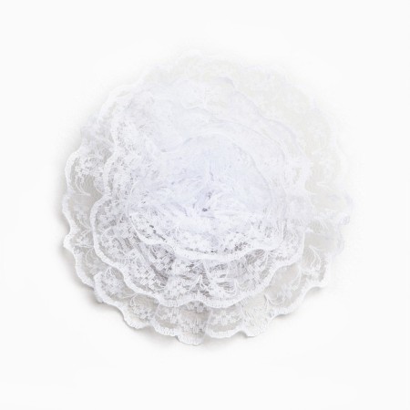 Graduation. Bant for hair on elastic band, white, 10.5 cm, princesses-4