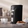 Coffee machine KitFort KT-796, drop, 800 watts, 0.42 l, black-silver