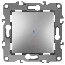 Backlight switch, 10AX 250V, IP20, era12, aluminum