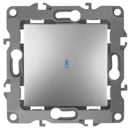 Backlight switch, 10AX 250V, IP20, era12, aluminum