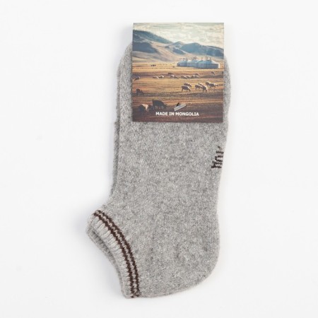 Women's socks from Mongolian wool, gray color, size 25 (37-39)-4