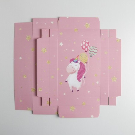 Gift folding box, packaging, “unicorn”, 21 x 15 x 7 cm-6