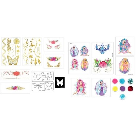 Set of tattoos "Fairy", with sparkles