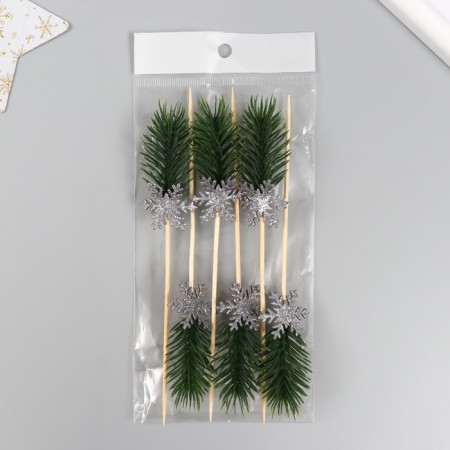 Decor for creativity "Vetochka and Snowflake", 17 cm (set 6 pcs)-3