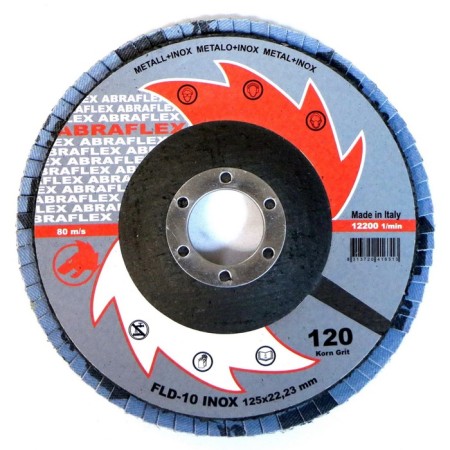 Circle of the end-end ABRAFLEX FLD-10 Inox, P120 125 x 22.2 mm