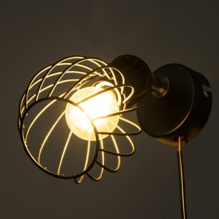 Bra with a switch on the wire "Bianca" E14 40W black 17x11x17cm-3