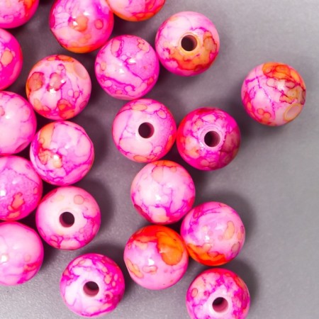 Beads for creativity plastic "Marble. Lilac" d = 0.8 cm set 20 g