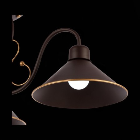Ceiling EVOLUCE lamp. Sle120402-03. Ciolla. 3x60 watts, E27, 66x66x24 cm, dark -brown color-3