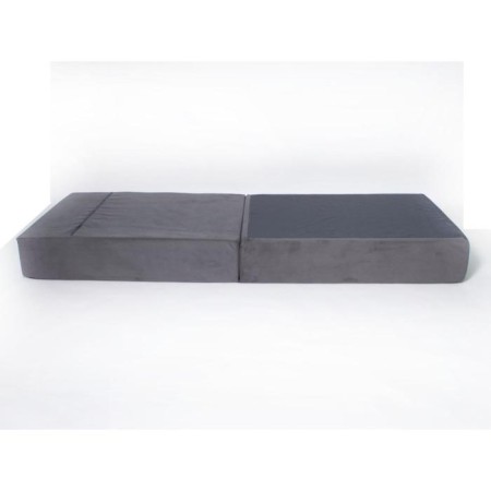 Armchair-bed "Octa", size 75x100 cm, gray color, velor-3